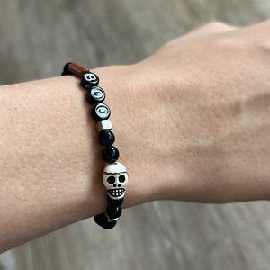Boo / Skull head, Beaded bracelet